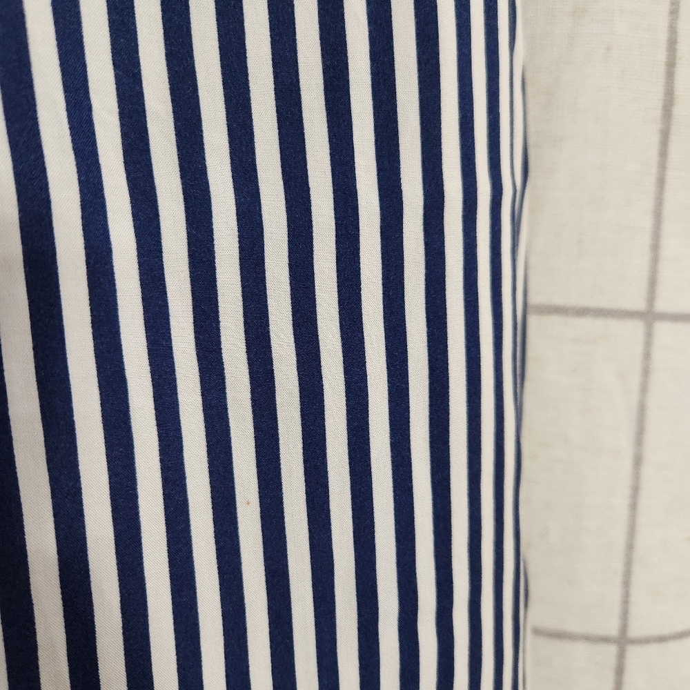 Gap Blue White Stripe Rayon V-Neck Short Dolman Slv Tunic Shift Dress Size M - Picture 4 of 6